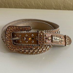 bb simon brown swavorski crystal belt